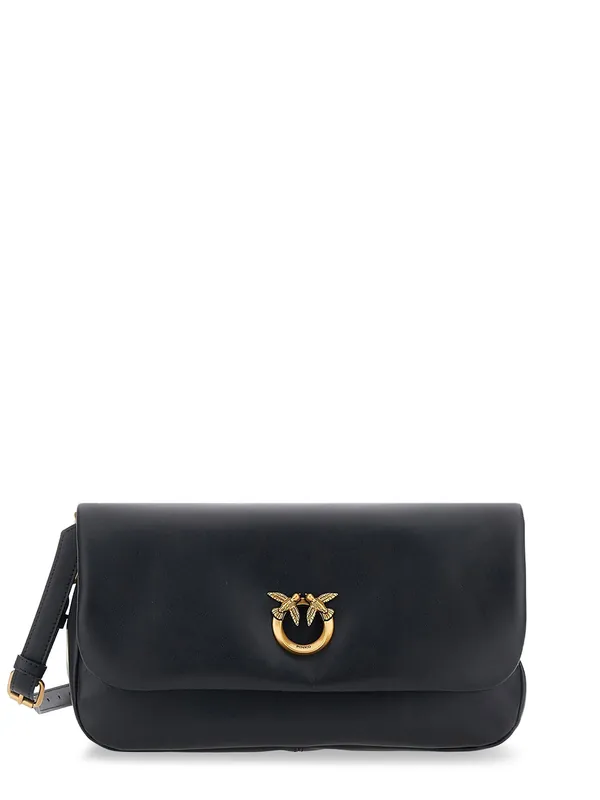 Soft Horizontal Leather Crossbody Bag - Pinko