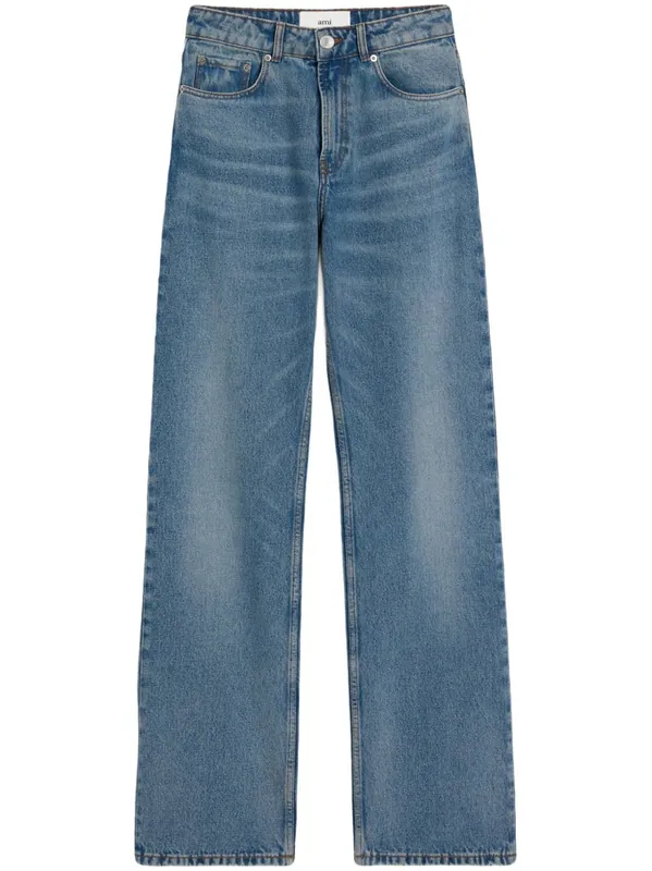 Large Fit Denim Jeans - Ami Paris