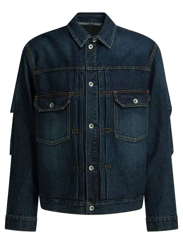 Denim Jacket Jackets And Coats Blue - Sacai