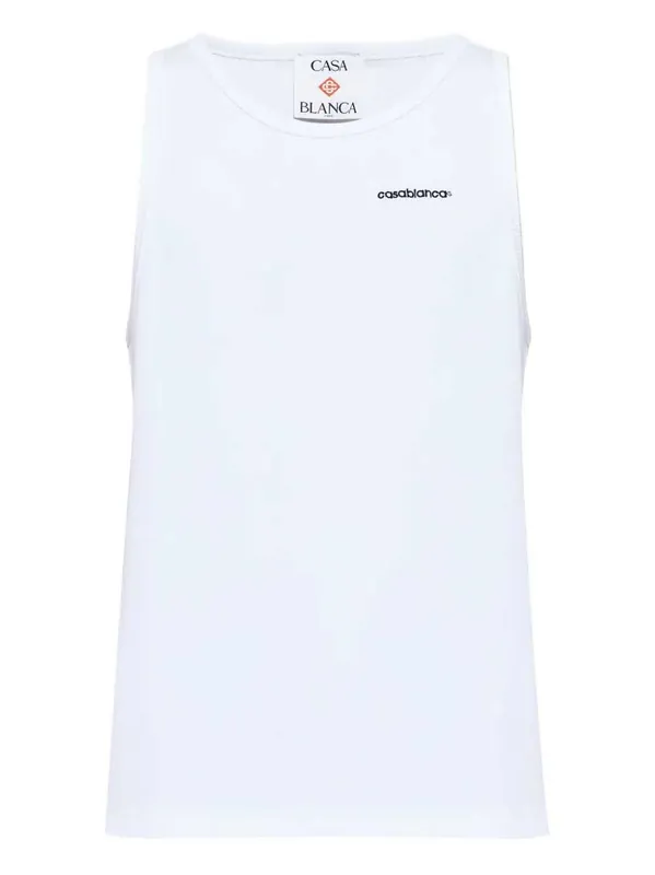 Embroidered Tank Top - Casablanca