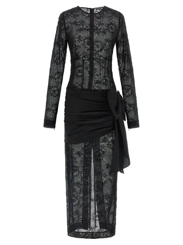 Lace Bustier Dresses Black - Alessandra Rich