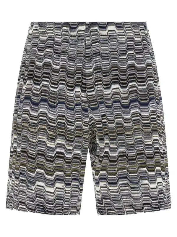 Irregular Zigzag Bermuda Shorts Bermuda And Short Green - Missoni