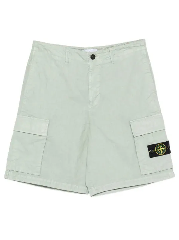 Nylon Panama Loose Fit Cargo Bermudas - Stone Island