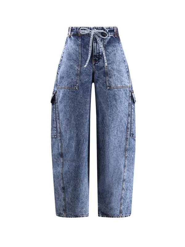 Blue Denim Cargo Jeans - Alaïa