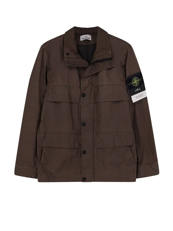 Waxed Pigment Cotton Tela Jacket - Stone Island