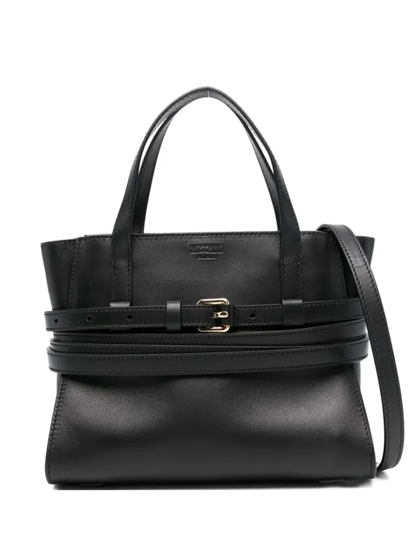 Tie Me Small Leather Handbag - Moschino