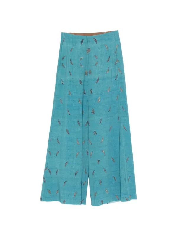 Printed Silk Trousers - Pierre Louis Mascia