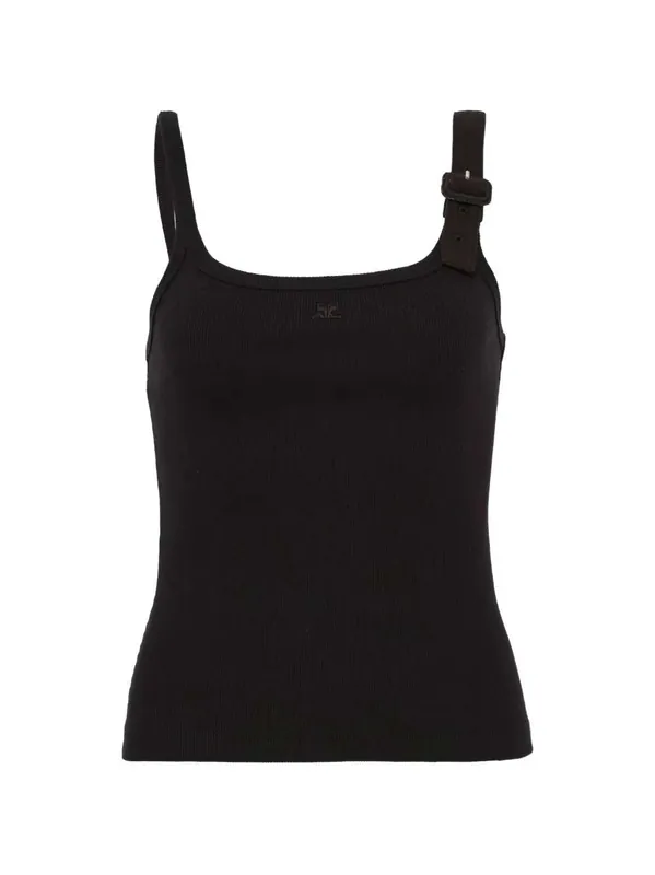 Ribbed Tank Top With Buckle - Courrèges