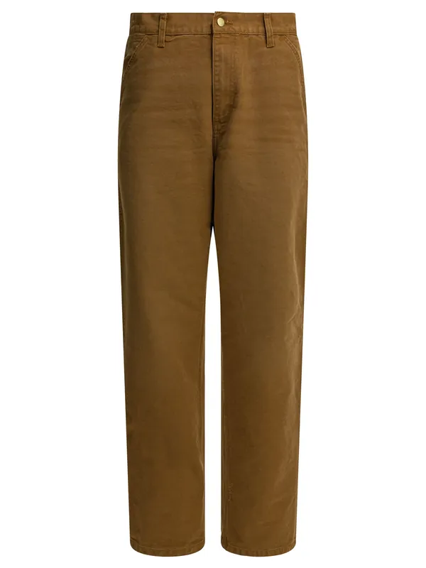Single Knee Pants Trousers Brown - Carhartt Wip