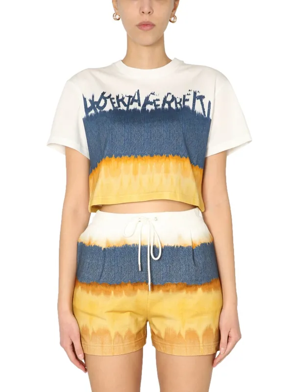 Cropped Printed T-Shirt