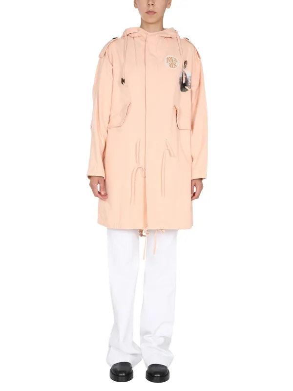 Parka With Logo Patch - Raf Simons