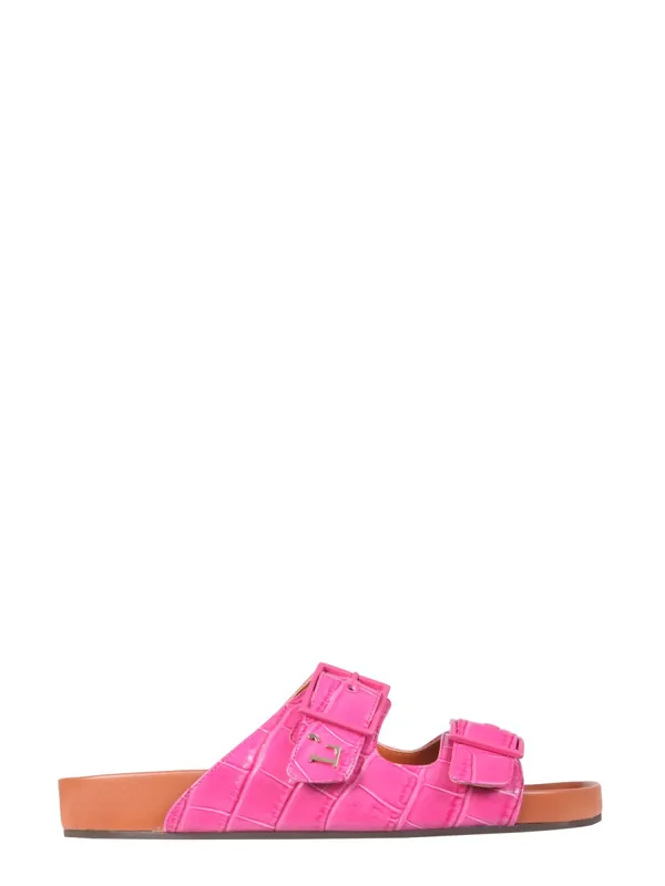 Sandals With Coconut Print Leather - L'Autre Chose