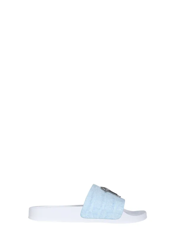 Slide Sandals With Logo - Giuseppe Zanotti