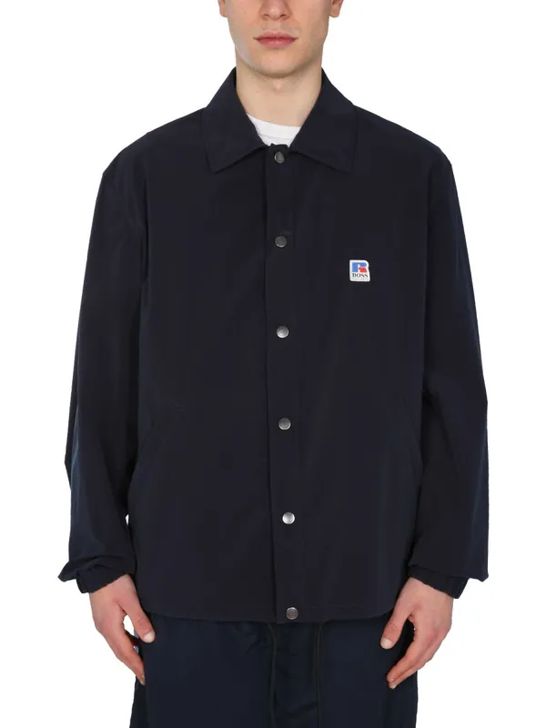 Relaxed Fit Jacket With Boss X Russell Athletic Logo