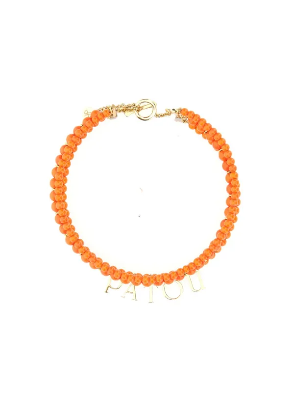 Glass And Brass Bead Necklace - Patou