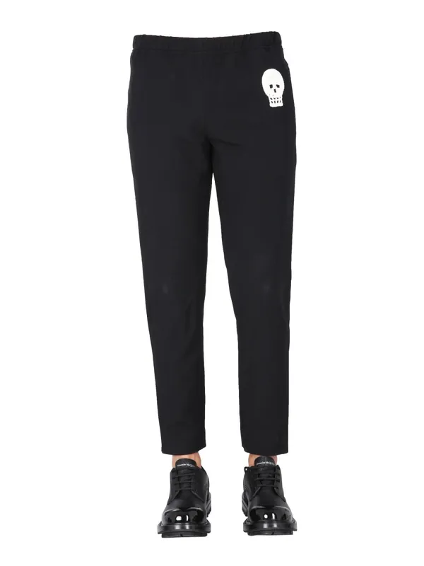 Jogging Pants With Embroidered Skull - Alexander McQueen