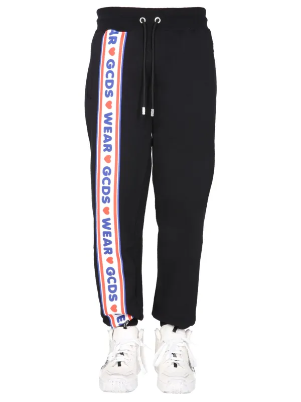 Jogging Pants With "Cute Tape" Logo Band - GCDS