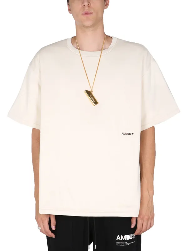 Padded T-Shirt With Embroidered Logo