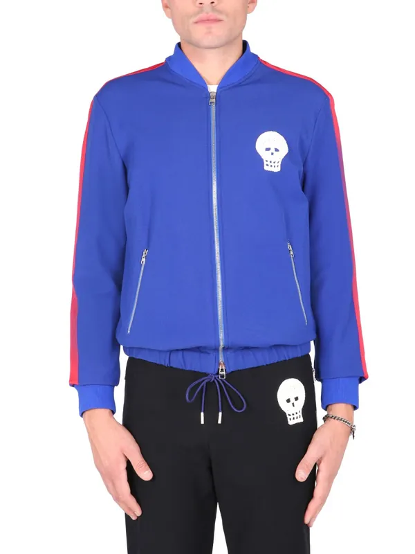 "Skull" Embroidered Sweatshirt - Alexander McQueen