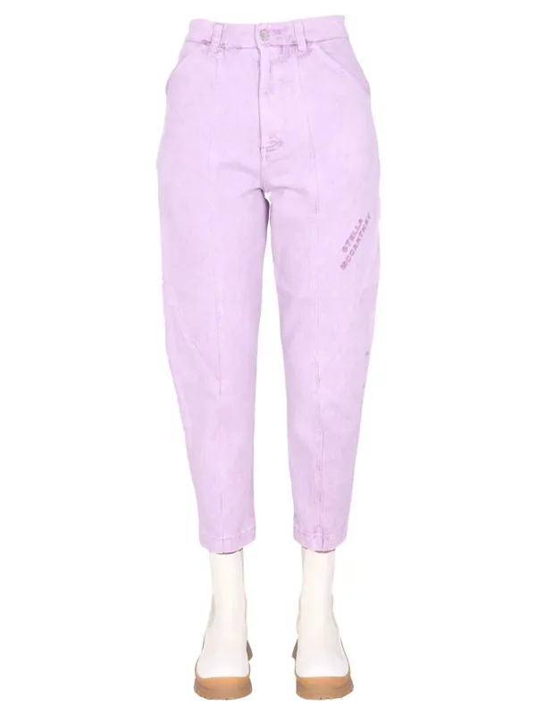 Jeans With Embroidered Logo - Stella McCartney