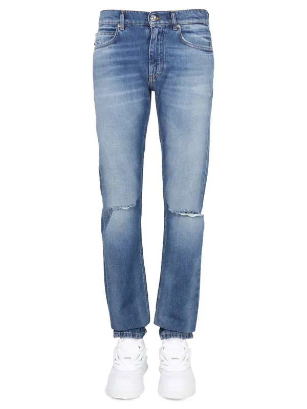 Jeans Con Patch Logo - Versace