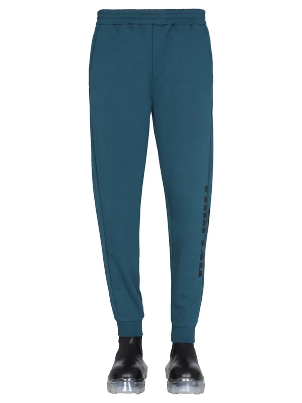Jogging Pants With Logo Print - Helmut Lang