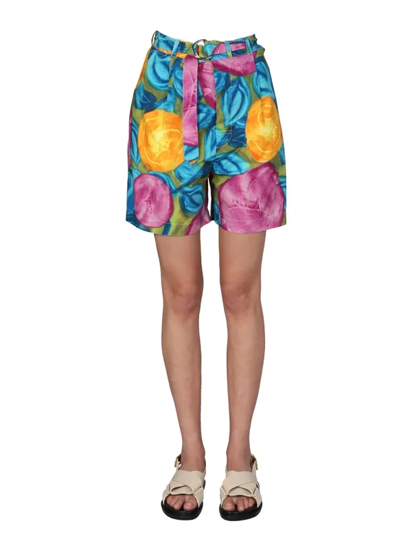 Multicolor Print Bermuda - Marni