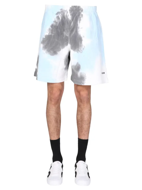 Tie Dye Pattern Bermuda - MSGM