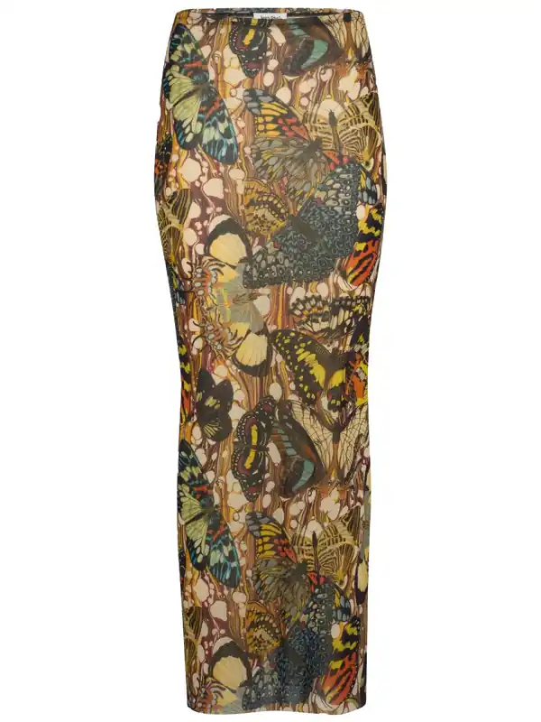 Long Skirt With "Bow Tie" Print - Jean Paul Gaultier