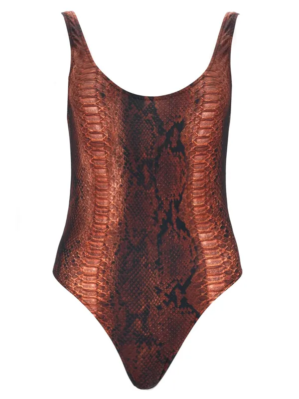 Python Print One Piece Swimsuit - Jean Paul Gaultier