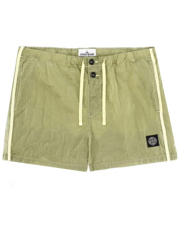 Swimsuit With Logo Patch - Stone Island