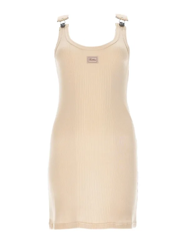 Mini Dress With Logo Patch - Jean Paul Gaultier