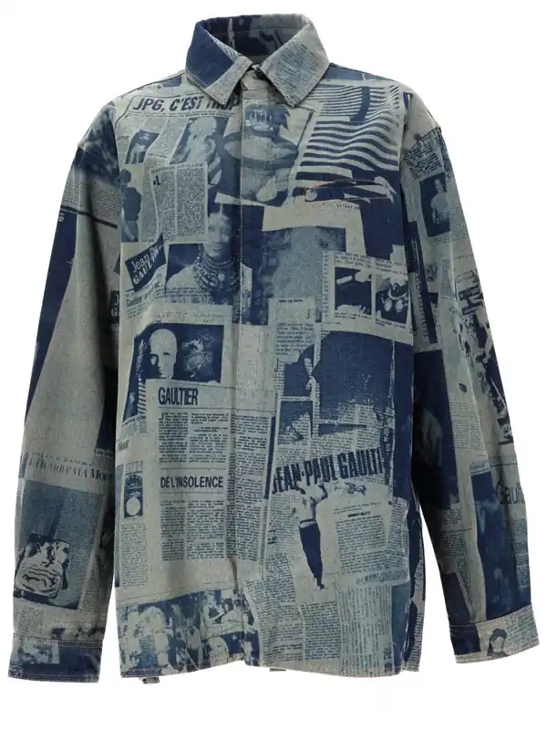 Shirt With "Newspaper" Print - Jean Paul Gaultier