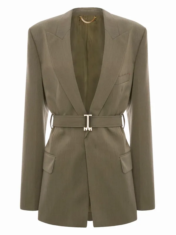 Tailored Blazer With Belt - Victoria Beckham