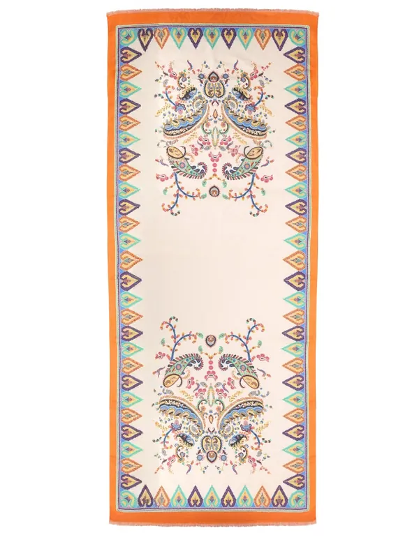Scarf With Floral Paisley Pattern - Etro