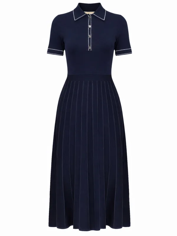 Knitted Polo Shirt Dress - Michael Kors