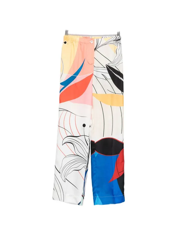 Printed Silk Trousers - F.R.S .