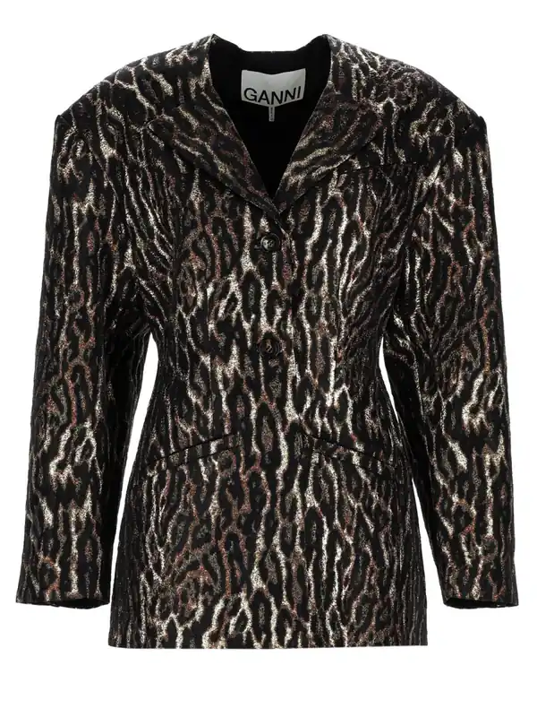 Animal Print Blazer - Ganni