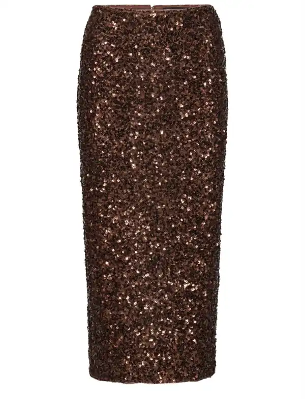 Midi Skirt With Sequins - Rotate