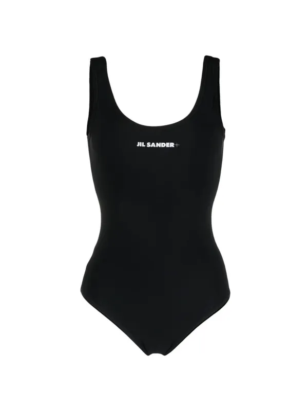One Piece Swimsuit With Logo - Jil Sander