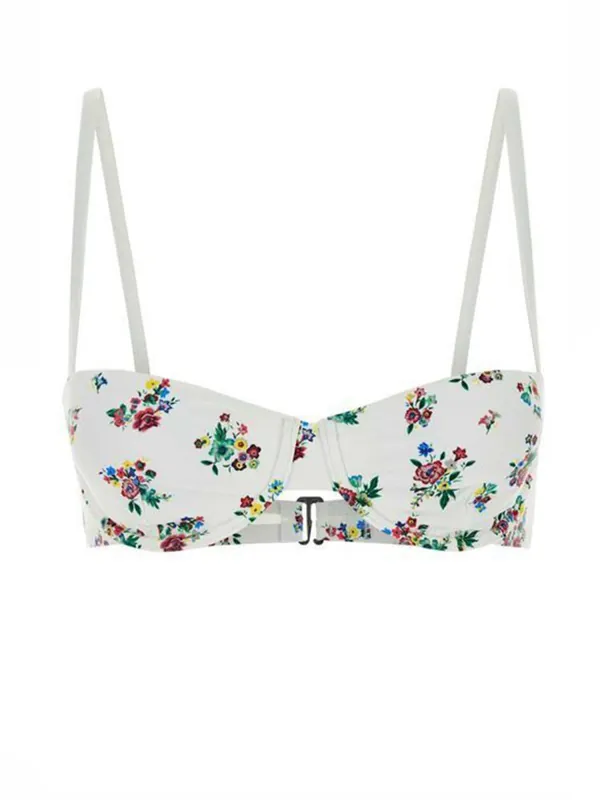 Floral Print Bikini Top - Tory Burch