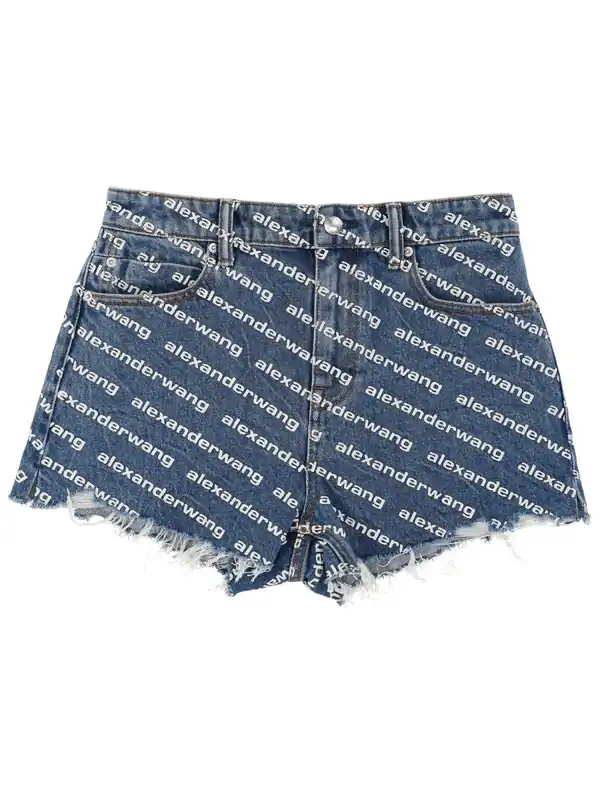 Shorts With All Over Logo - Alexander Wang