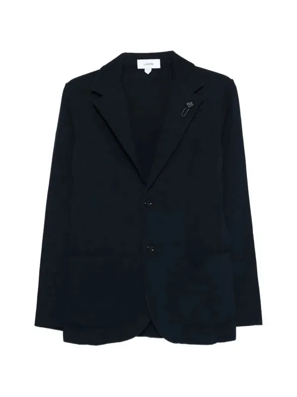 Knit Blazer With Brooch - Lardini