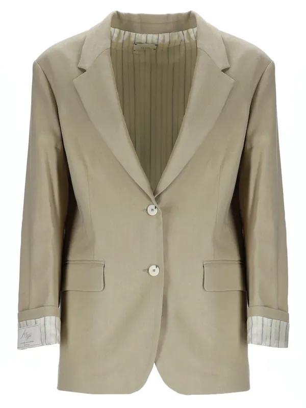Linen Blend Blazer - Alysi