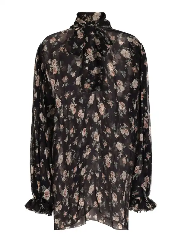 "Vintage Rose" Print Top - Dolce & Gabbana