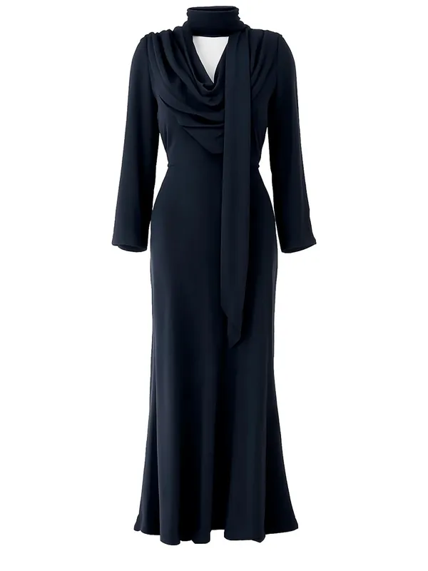 Long Draped Dress - Rotate