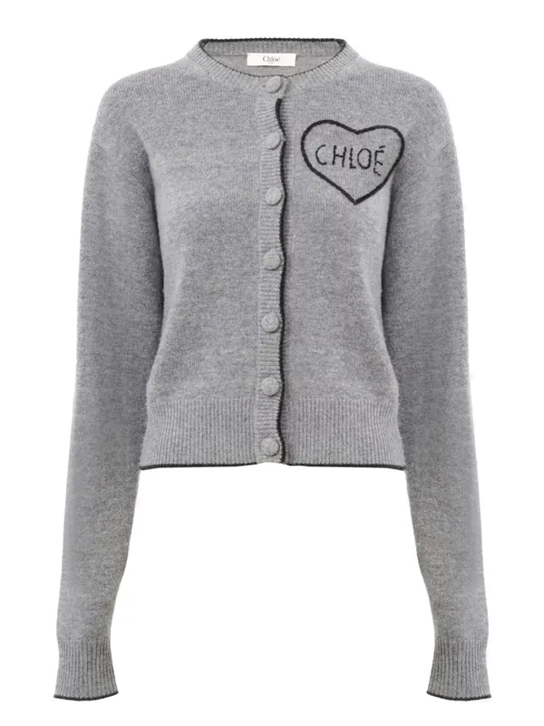 Fitted Cardigan With Logo - Chloé