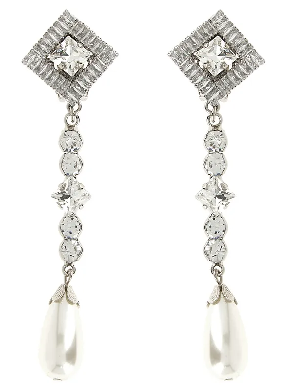 Pendant Earrings Jewelry Silver - Alessandra Rich
