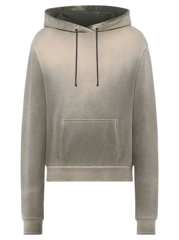 Sun Faded Cotton Hooded Sweatshirt - Maison Martin Margiela