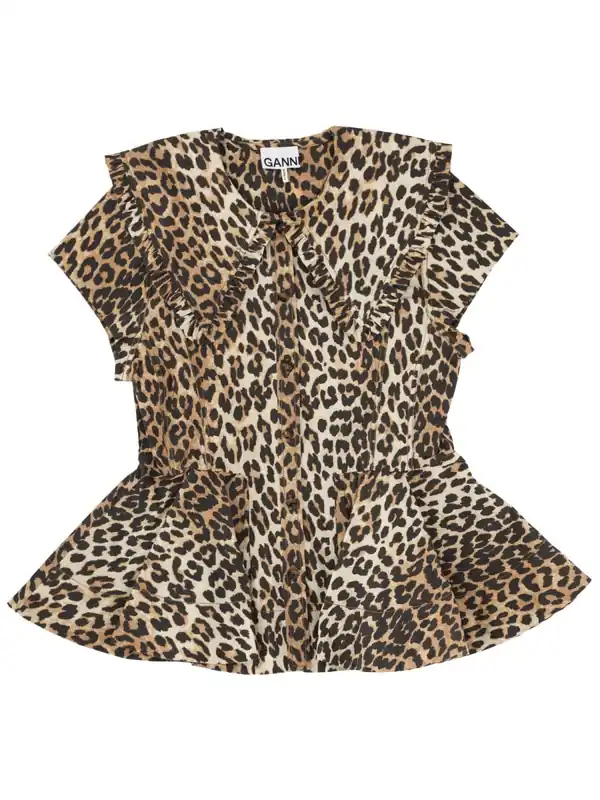 Sleeveless Shirt With Print - Ganni